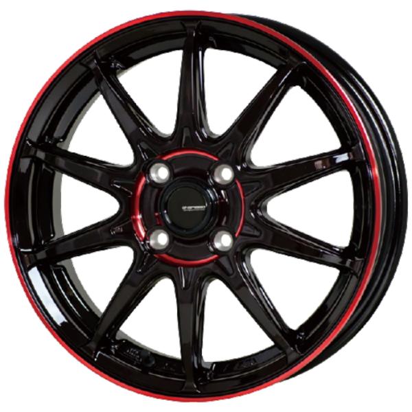 ホイール単品 1本 17インチ 6.5J+45 4H-100 G.Speed P-05R ブラック/...
