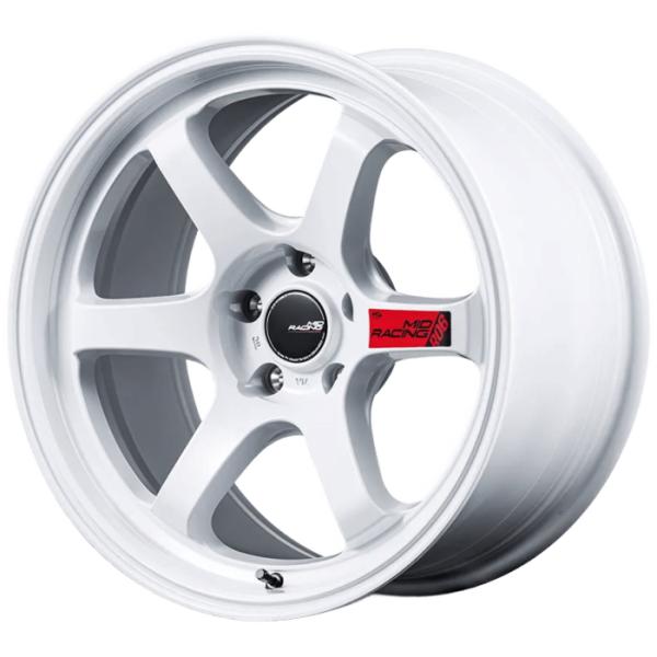 ホイール4本セット 17インチ 7J+48 5H-114.3 MID RACING R06 ホワイト