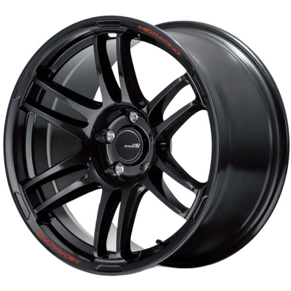 ホイール4本セット 18インチ 10.5J+22 5H-114.3 MID RACING R26 ク...