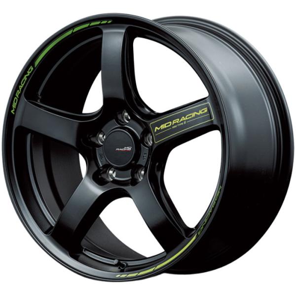 ホイール4本セット 18インチ 8J+45 5H-100 MID RACING R50 TypeS ...