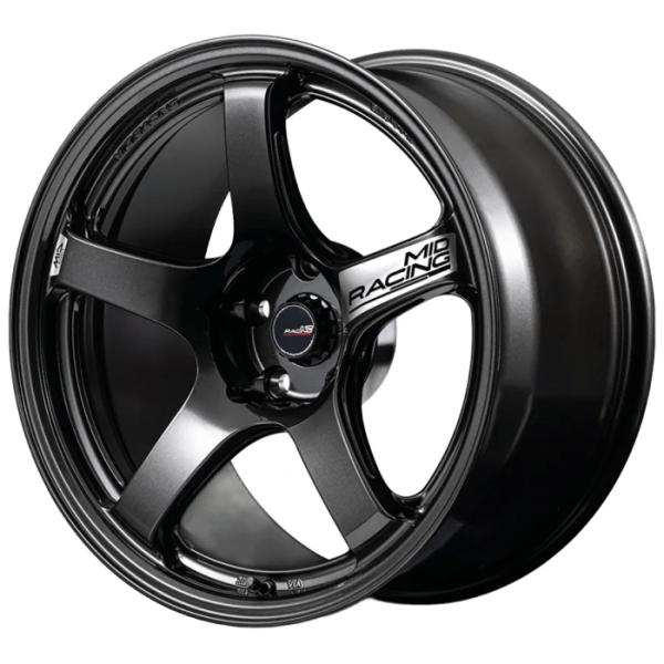 ホイール4本セット 17インチ 7.5J+48 5H-114.3 MID RACING R50 EV...