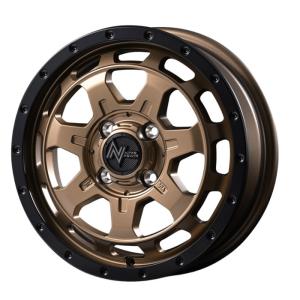 ホイール4本セット 15インチ 4.5J+45 4H-100 NITRO POWER M7 PHALANX マットブロンズ/リムブラック