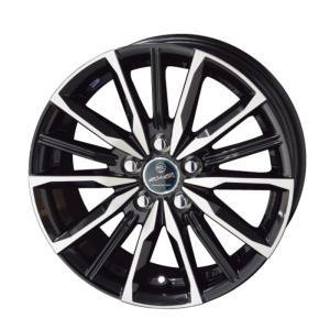 BRIDGESTONE Playz PZ-X 205/60R15 91H SMACK VALKYRIE サファイアブラックポリッシュ 15インチ 6J+45 5H-114.3 サマー 4本セット