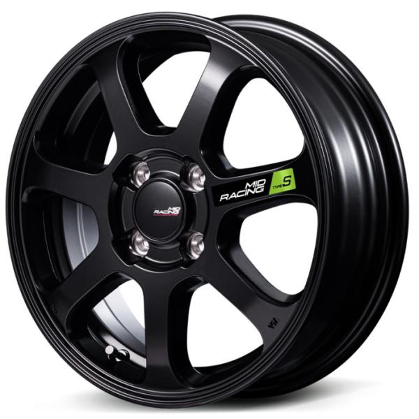 スタッドレス 165/65R15 MID RACING R07 TypeS セミグロスブラック 15...