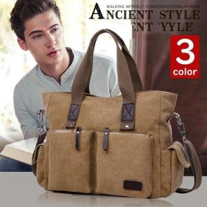 ショルダーバッグ メンズ トートバッグ キャンパスバッグ ビジネスかばん 手提げバッグ 肩掛けバッグ 韓国風 A4対応 PC収納 おしゃれ 大容量 軽い ズック