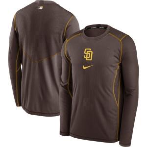 ダルビッシュ有 所属 パドレス スウェットシャツ ナイキ ブラウン MLB Authentic Collection Game Performance Pullover 21nrs｜mlbshop