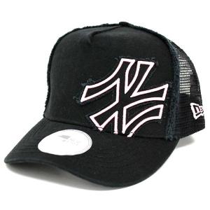 ヤンキース メッシュキャップ ニューエラ NEW ERA  MLB ブラック ピンク D-フレーム Battalion メッシュ 2013SS｜mlbshop