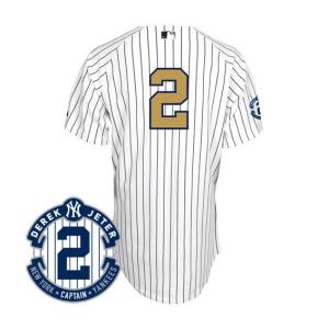 MLB ヤンキース デレク・ジーター ユニフォーム ゴールドナンバー マジェスティック Authentic ユニフォーム Retirement Patch｜mlbshop