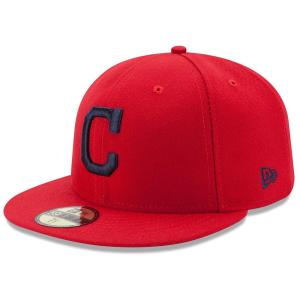 インディアンス キャップ ニューエラ NEW ERA  MLB オーセンティック オンフィールド 59FIFTY オルタネート 平つば キャップ 特集｜mlbshop