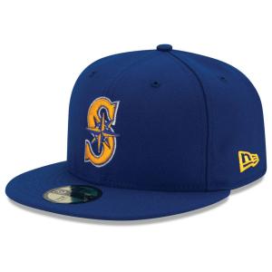 マリナーズ キャップ ニューエラ NEW ERA  MLB オーセンティック オンフィールド 59FIFTY オルタネート2 平つば キャップ 特集｜mlbshop