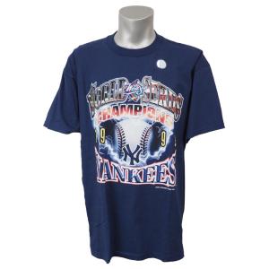 MLB ヤンキース 1999 ワールドシリーズ チャンピオンズ Tシャツ Logo Athletic ネイビー レアアイテム【OCSL】｜mlbshop