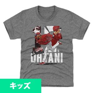 MLB エンゼルス 大谷翔平 Tシャツ キッズ Player Art Cotton 500Level グレー｜mlbshop