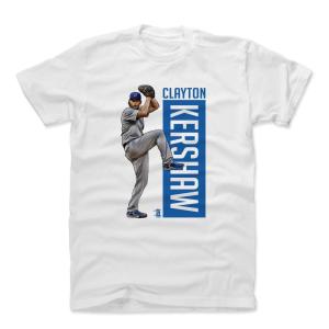 MLB Tシャツ ドジャース クレイトン・カーショー Player Art Cotton T-Shirt 500Level ホワイト 1112LV【OCSL】｜mlbshop