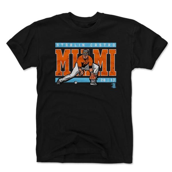 MLB Tシャツ マーリンズ スターリン・カストロ Player Art Cotton T-Shir...