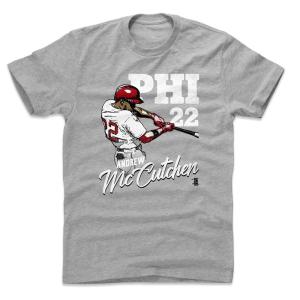 MLB Tシャツ フィリーズ アンドルー・マカチェン Player Art Cotton T-Shirt 500Level グレー 1112LV【OCSL】｜mlbshop