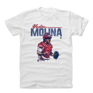 MLB Tシャツ カージナルス ヤディエル・モリーナ Player Art Cotton T-Shirt 500Level ホワイト 1112LV｜mlbshop