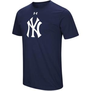 MLB ヤンキース Tシャツ チームロゴ コア アンダーアーマー/UNDER ARMOUR ネイビー【OCSL】｜mlbshop