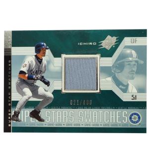 MLB イチロー シアトル・マリナーズ トレーディングカード/スポーツカード 2002 Ichiro #165 Game Jersey Grey 021/800 Upper Deck｜mlbshop