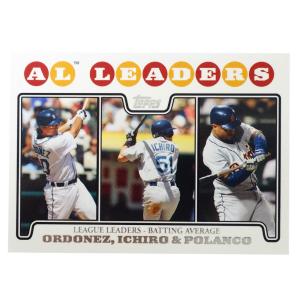 MLB トレーディングカード/スポーツカード 2008 AL Leaders Ordonez Ichiro Polanco #15 Topps｜mlbshop