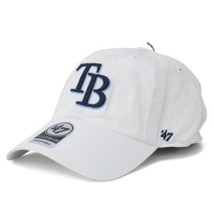 MLB タンパベイ・レイズ キャップ/帽子 Cleanup Adjustable Cap 47 Brand ホワイト｜mlbshop