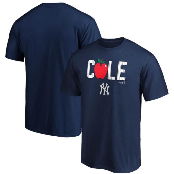 MLB ゲリット・コール ニューヨーク・ヤンキース Tシャツ アップル ホームタウン  ネイビー【O...