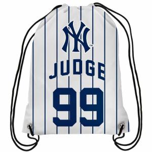 MLB アーロン・ジャッジ ニューヨーク・ヤンキース Team Logo Jersey ナップサック カバン バックパック Forever Collectibles ホワイト｜mlbshop