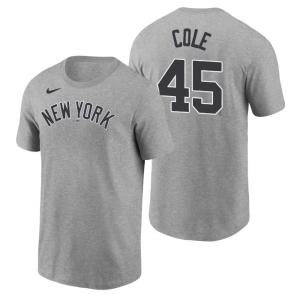 MLB ゲリット・コール ニューヨーク・ヤンキース Tシャツ ネーム＆ナンバー ナイキ/Nike Dark Grey【OCSL】｜mlbshop