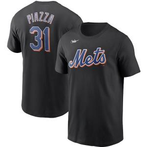 MLB マイク・ピアザ ニューヨーク・メッツ Tシャツ クーパーズタウン ネーム & ナンバー ナイキ/Nike ブラック【OCSL】｜mlbshop