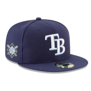 MLB タンパベイ・レイズ キャップ/帽子 2020 ジャッキー・ロビンソン デー 59FIFTY ニューエラ/New Era ネイビー｜mlbshop