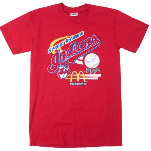 MLB クリーブランド・インディアンス Tシャツ 2008 Spring Training McDonalds T-Shirt  ワフー酋長 Jerzees レッド【OCSL】｜mlbshop
