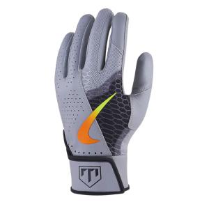 バッティンググローブ ナイキ バッティンググローブ 両手 グレー ナイキ トラウト Nike Trout Trout Force Edge Batting Glove｜mlbshop