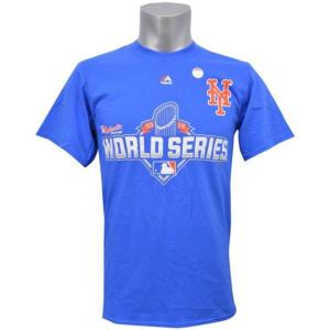 メッツ Tシャツ MLB 2015 ワールドシリーズ進出記念 マジェスティック/Majestic ロイヤル 201014IK｜mlbshop