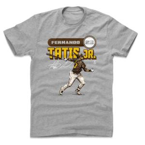 フェルナンド・タティス・ジュニア Tシャツ パドレス プレイヤー アートグラフィック 500LEVEL ヘザーグレー｜mlbshop