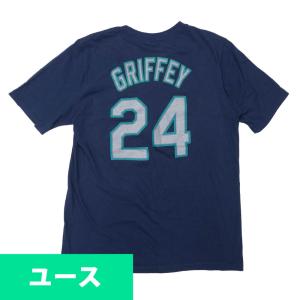 ケン・グリフィーJR. Tシャツ MLB マリナーズ ユースサイズ Name & Number デッドストック マジェスティック Majestic ネイビー｜mlbshop