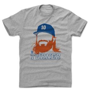 ジャスティン・ターナー Tシャツ MLB ドジャース Silhouette B T-Shirt 500Level ヘザーグレー｜mlbshop