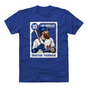 ジャスティン・ターナー Tシャツ MLB ドジャース Card T-Shirt 500Level ロイヤルブルー｜mlbshop