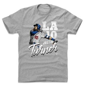 ジャスティン・ターナー Tシャツ MLB ドジャース Team W T-Shirt 500Level ヘザーグレー｜mlbshop