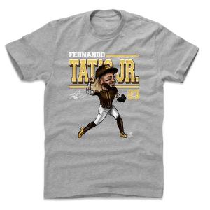 フェルナンド・タティス・ジュニア Tシャツ MLB パドレス Cartoon T-Shirt 500Level ヘザーグレー｜mlbshop