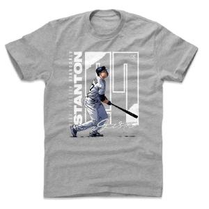 ジャンカルロ・スタントン Tシャツ MLB ヤンキース Stretch T-Shirt 500Level ヘザーグレー｜mlbshop