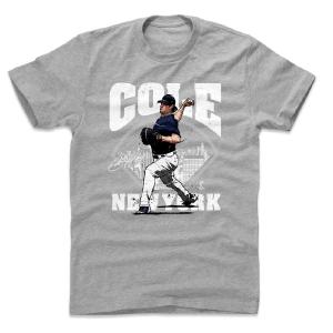ゲリット・コール Tシャツ MLB ヤンキース Field T-Shirt 500Level ヘザーグレー｜mlbshop