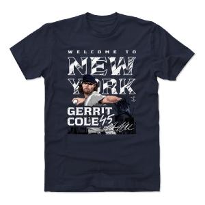 ゲリット・コール Tシャツ MLB ヤンキース Welcome To New York T-Shirt 500Level True Navy｜mlbshop
