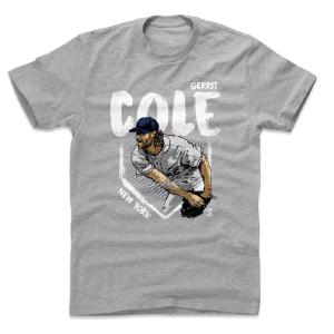 ゲリット・コール Tシャツ MLB ヤンキース Base T-Shirt 500Level ヘザーグレー｜mlbshop
