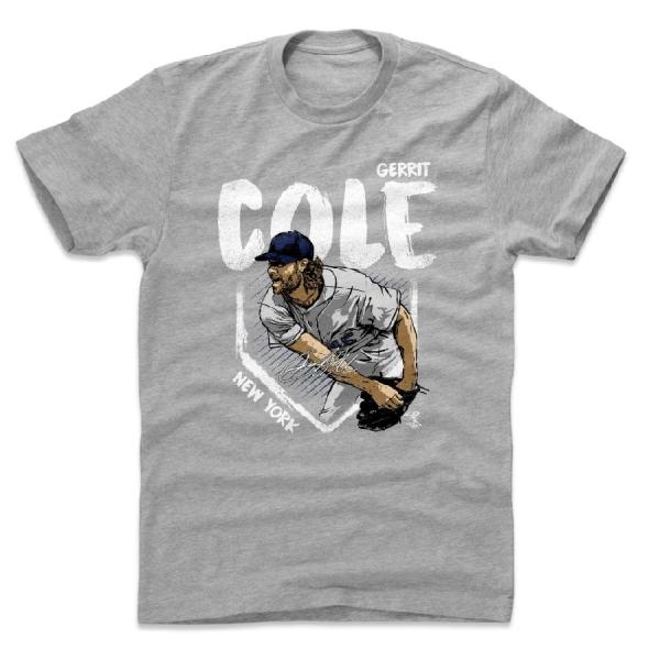 ゲリット・コール Tシャツ MLB ヤンキース Base T-Shirt 500Level ヘザーグ...