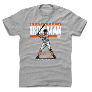 オリオールズ Tシャツ カル・リプケン MLB Iron Man T-Shirt 500Level ヘザーグレー｜mlbshop