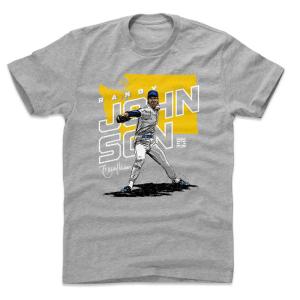ランディ・ジョンソン Tシャツ MLB マリナーズ Player Map T-Shirt 500Level ヘザーグレー｜mlbshop