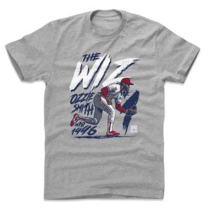 オジー・スミス Tシャツ MLB カージナルス The Wiz T-Shirt 500Level ヘザーグレー｜mlbshop