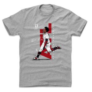 MLB ブレーブス Tシャツ ロナルド・アクーニャ・ジュニア Vertical T-Shirt 500Level ヘザーグレー｜mlbshop