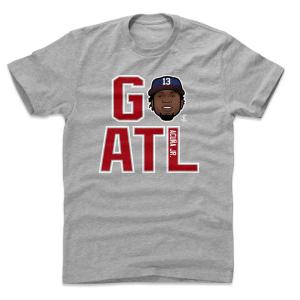 MLB ブレーブス Tシャツ ロナルド・アクーニャ・ジュニア GO ATL T-Shirt 500Level ヘザーグレー｜mlbshop