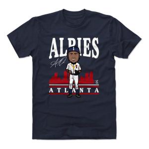 MLB ブレーブス Tシャツ オジー・アルビーズ Toon R T-Shirt 500Level True Navy｜mlbshop