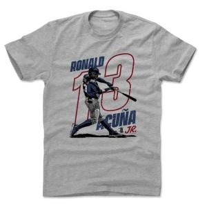 MLB ブレーブス Tシャツ ロナルド・アクーニャ・ジュニア Power R T-Shirt 500Level ヘザーグレー｜mlbshop